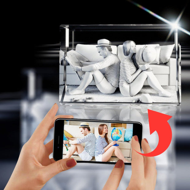 3D Crystal Rectangle Wide Award
