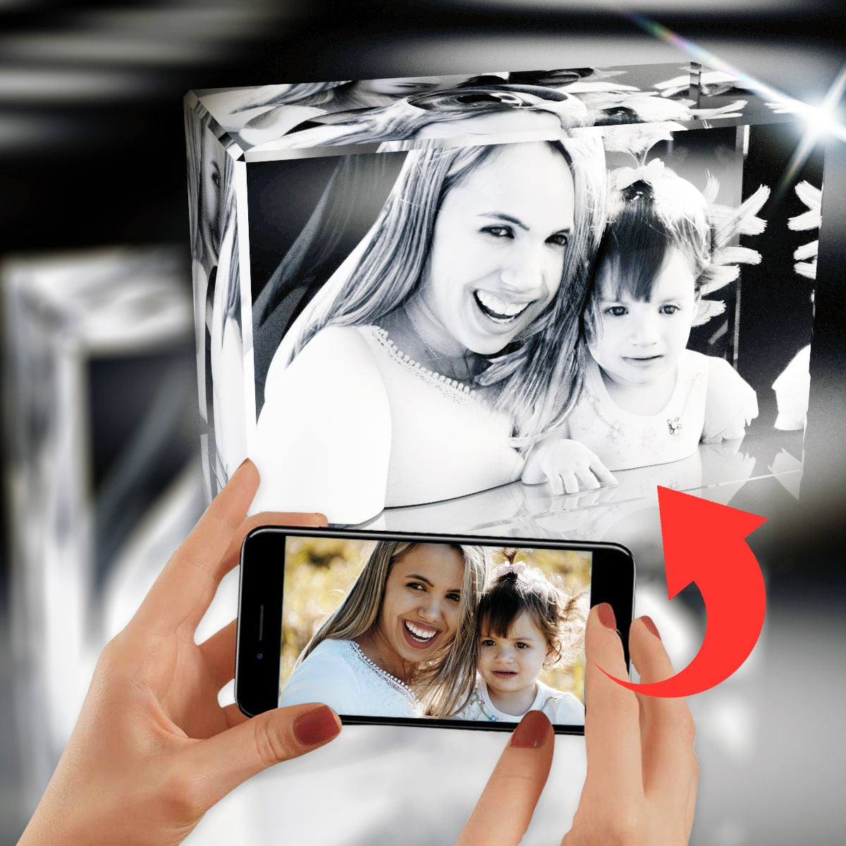 3D Crystal Rectangle Wide Award