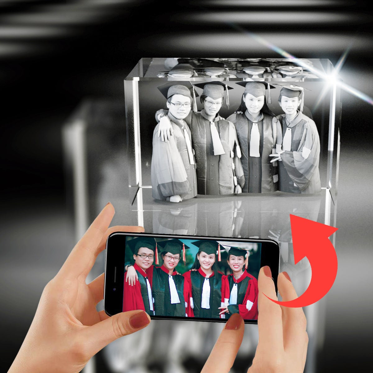 3D Crystal Rectangle Wide Award