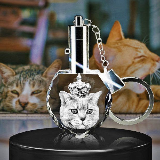 3D Crystal Heart Keychains