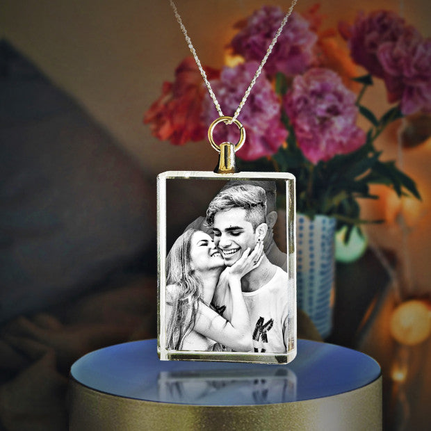 2D Crystal Rectangle Necklaces