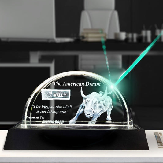 3D Crystal Half Moon Award