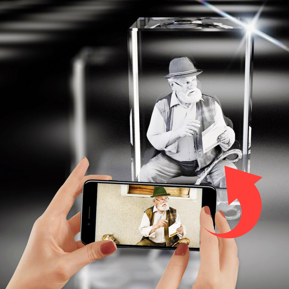3D Crystal Rectangle Tall