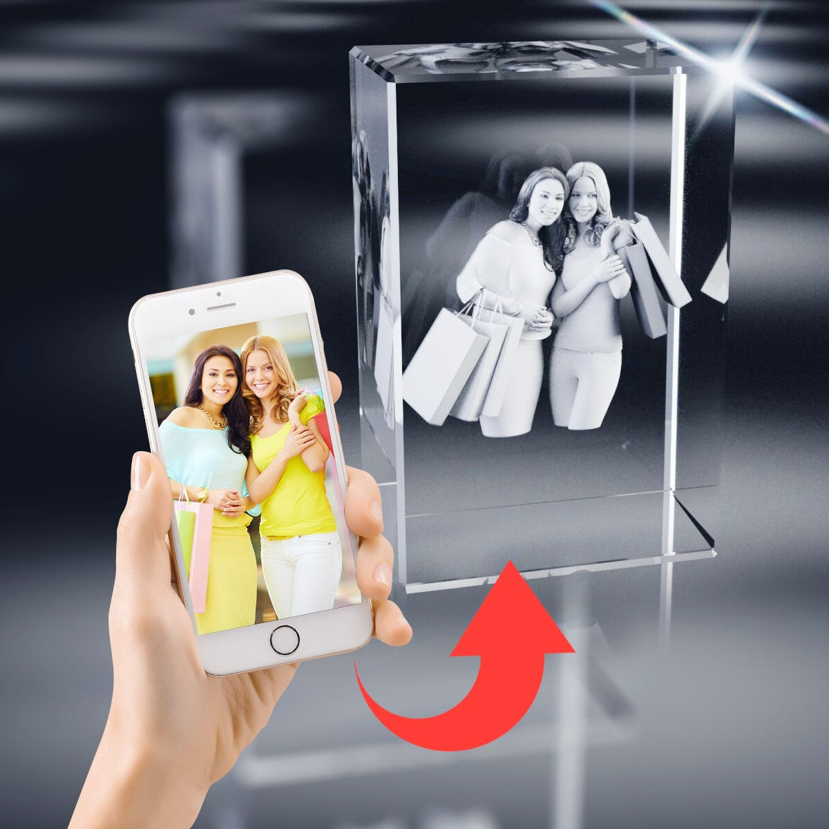 3D Crystal Rectangle Tall
