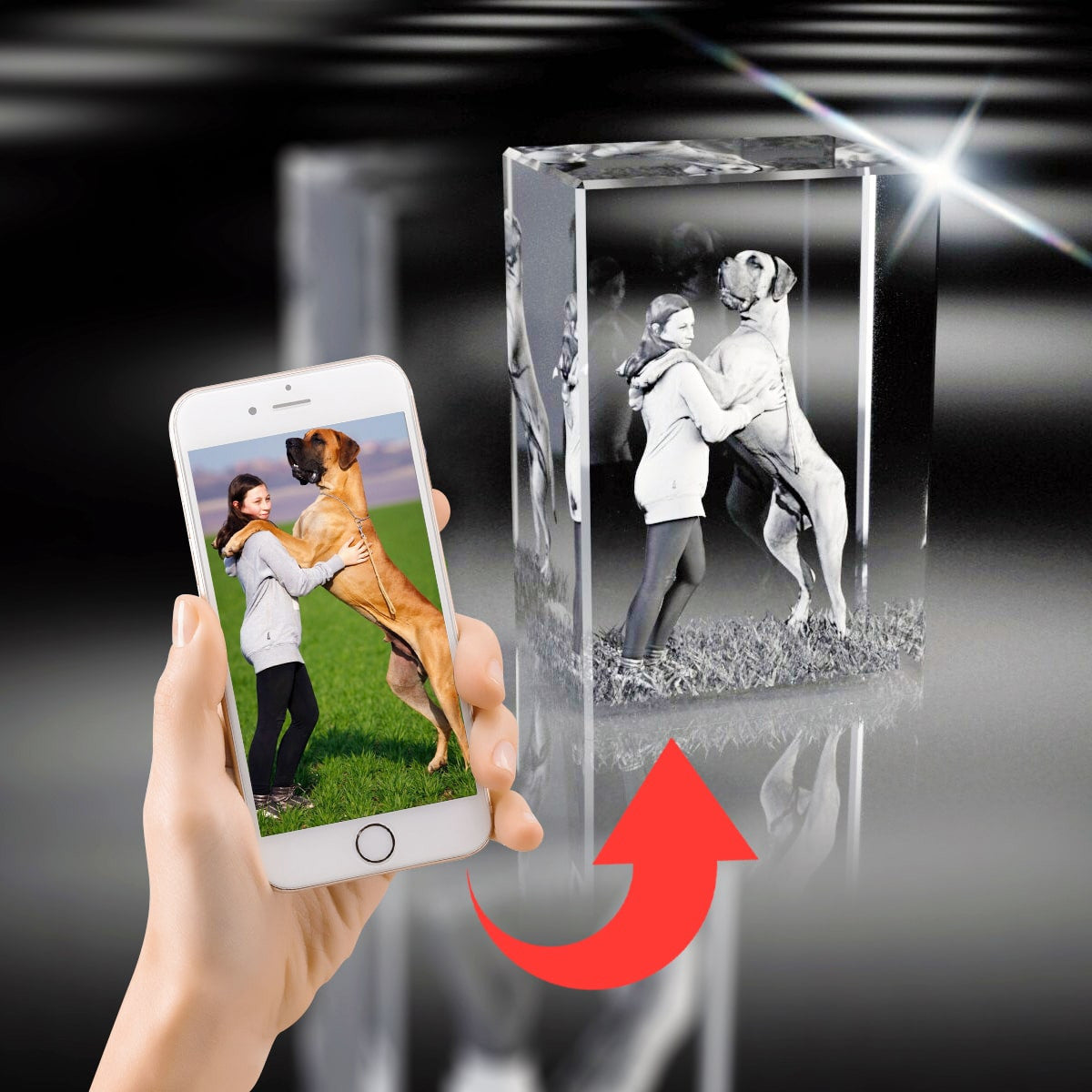 3D Crystal Rectangle Tall
