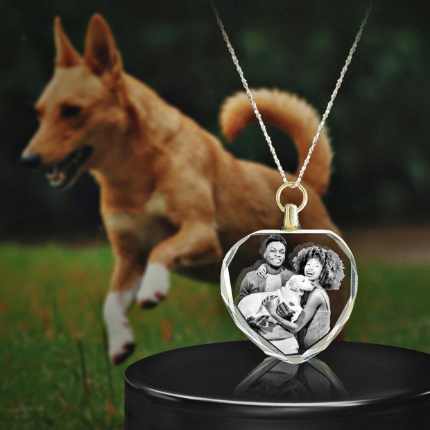 2D Crystal Heart Necklaces
